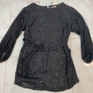 Black sequence dress